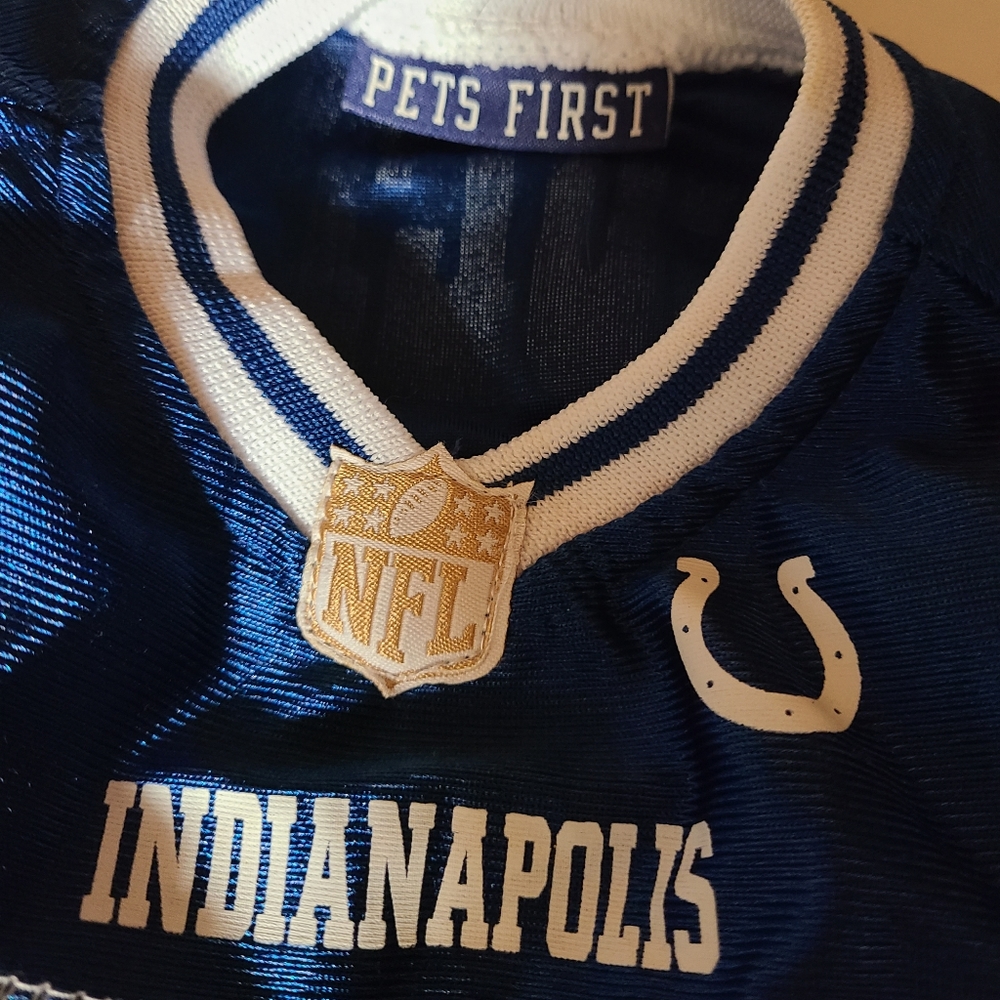 NFL colts dog jersey size med